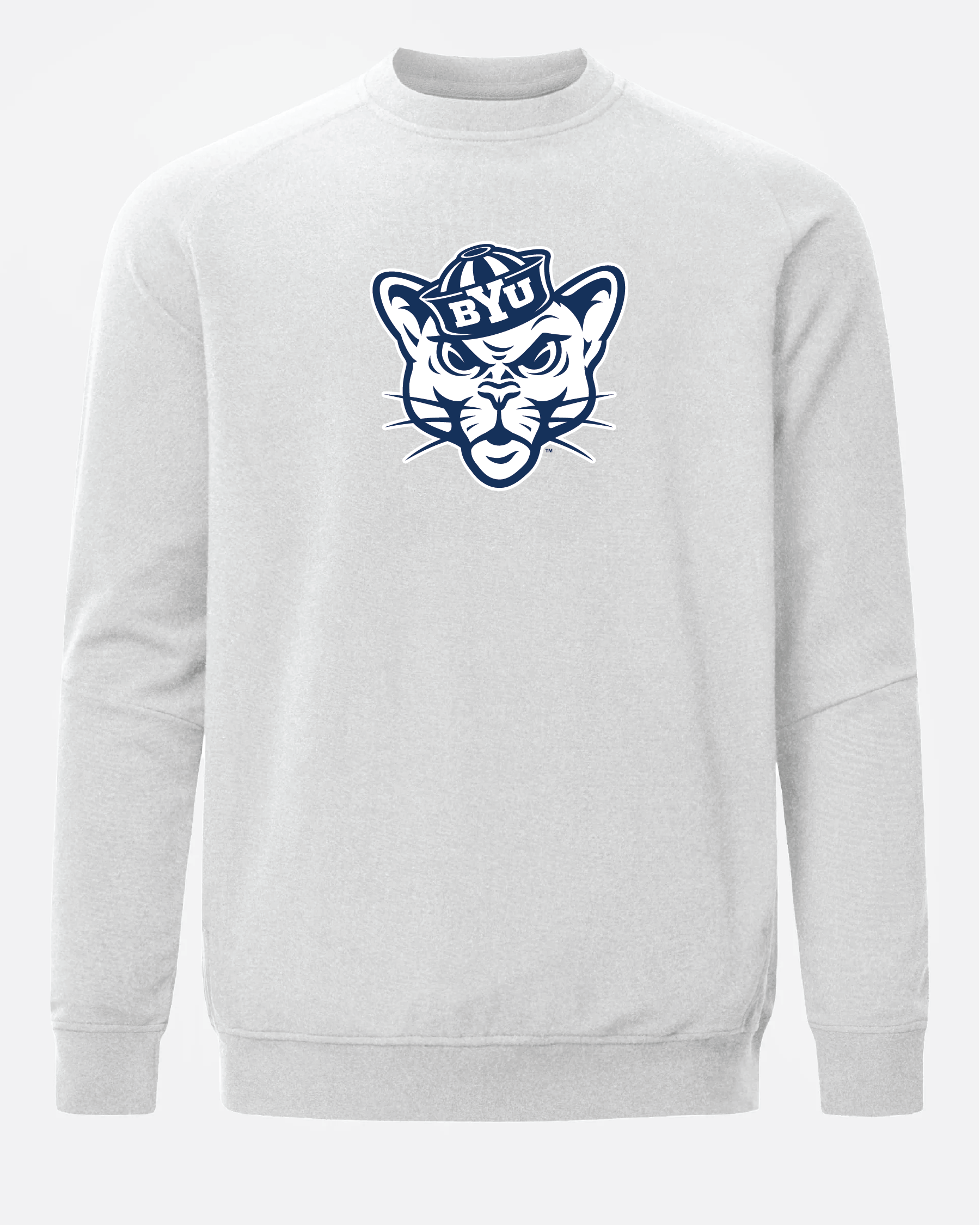 BYU Meridian Heather Grey Crewneck