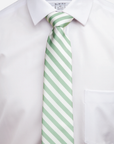 Immortal Green & White Striped Dress Tie