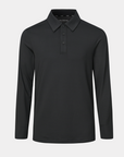 Crest 2.0 Black Long Sleeve Polo