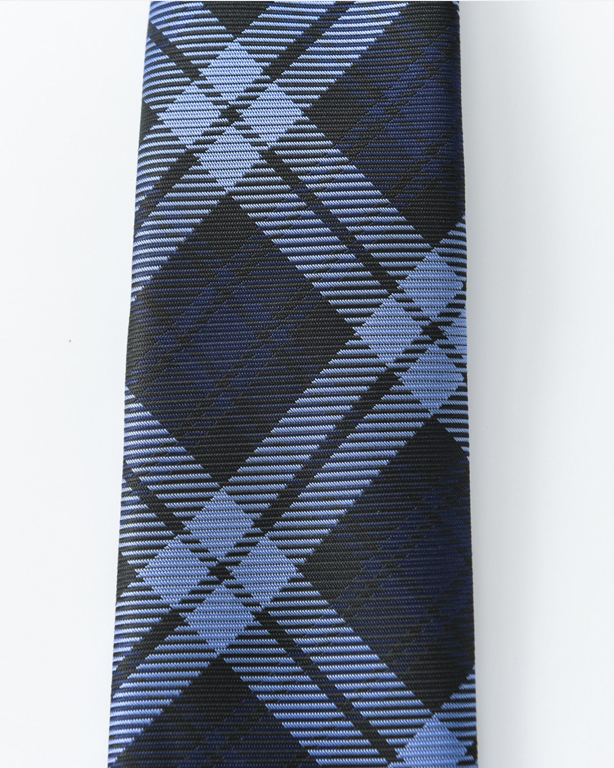 Immortal Powder Blue &amp; Navy Plaid Tie