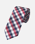 Immortal Tie Checkered Maroon Blue