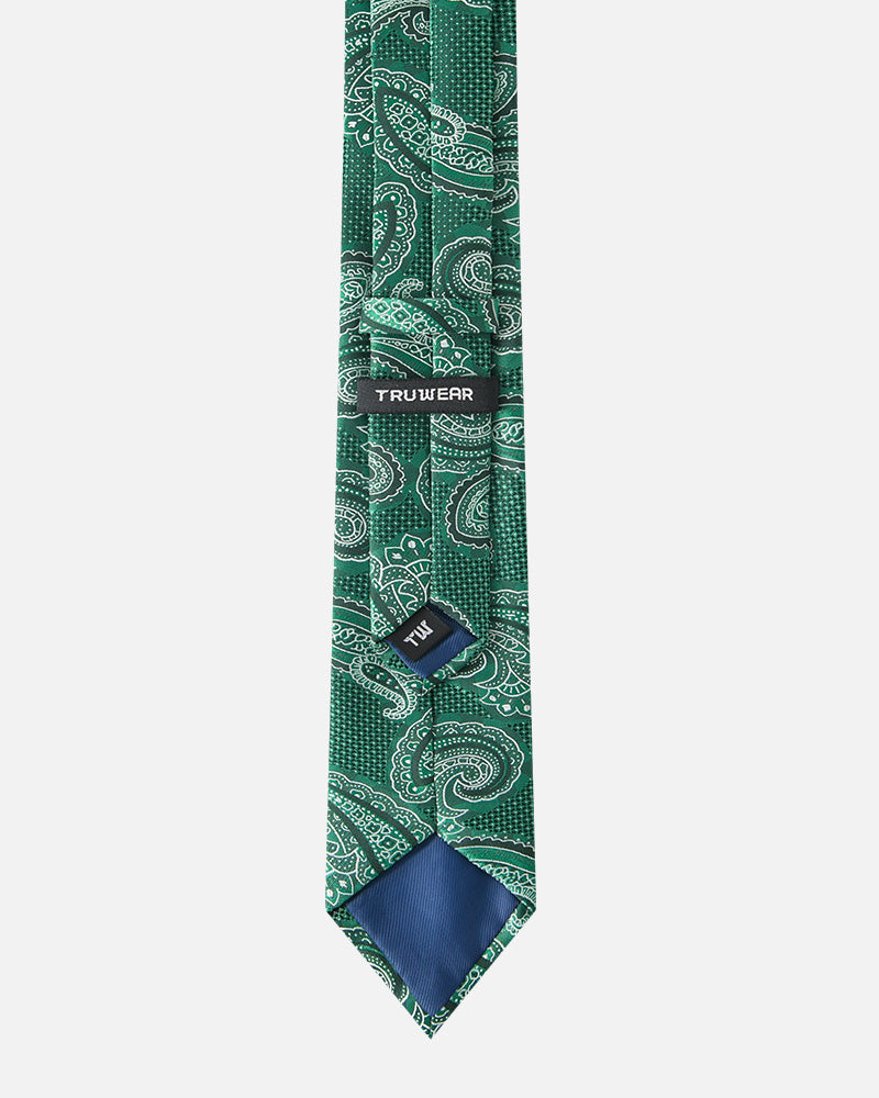 Immortal Paisley Tie Green