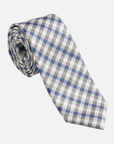 Immortal Royal Blue & Grey Checkered Dress Tie