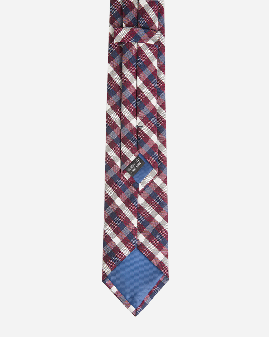 Immortal Tie Checkered Red White Navy