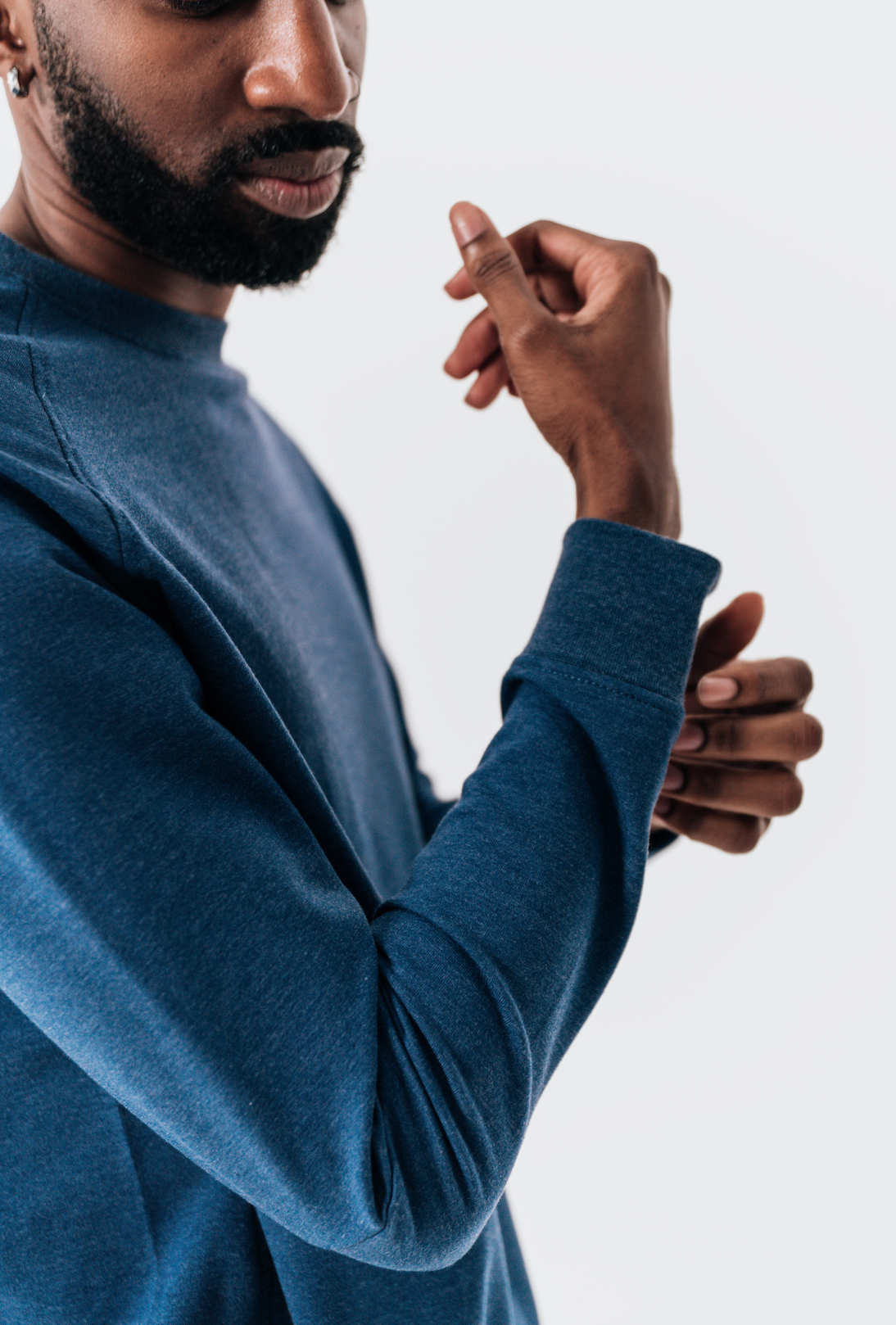 Meridian Heather Navy Crewneck